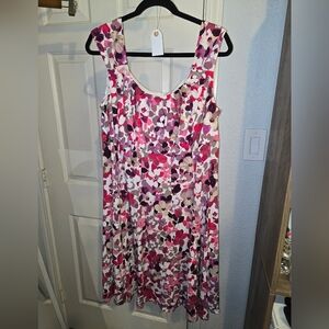 Floral Pink Sleeveless Dress